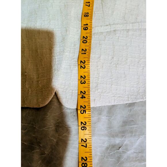 Women's Loft Textured  Cream Color 2 Pocket Inner Lined Blazer Size Large - Picture 4 of 12